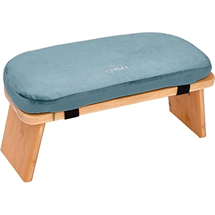 Zen Power Yoga Bench, klappbare Yoga Bank aus Holz, ergonomische Meditationsbank, Gebetshocker für spirituelle Momente im Alltag, bequem und weich gepolstert, Yoga-Zubehör – Bild 1