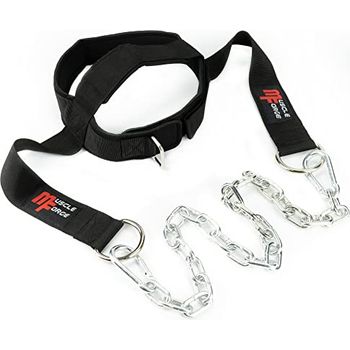 GORILLA SPORTS Nackentrainer Mit Stahlkette - Verstellbarer Kopf- Und Nackentrainer Für Kraftsport