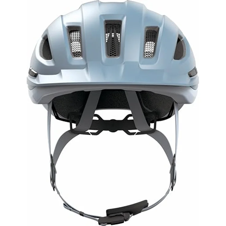 ABUS Urban-I 4.0 ACE, Fahrradhelm mit aufladbarem Rücklicht, 4 Leuchtmodi, Schirm, Zopf-Öffnung, magnetischem Verschluss, Größe S, blau – Bild 2