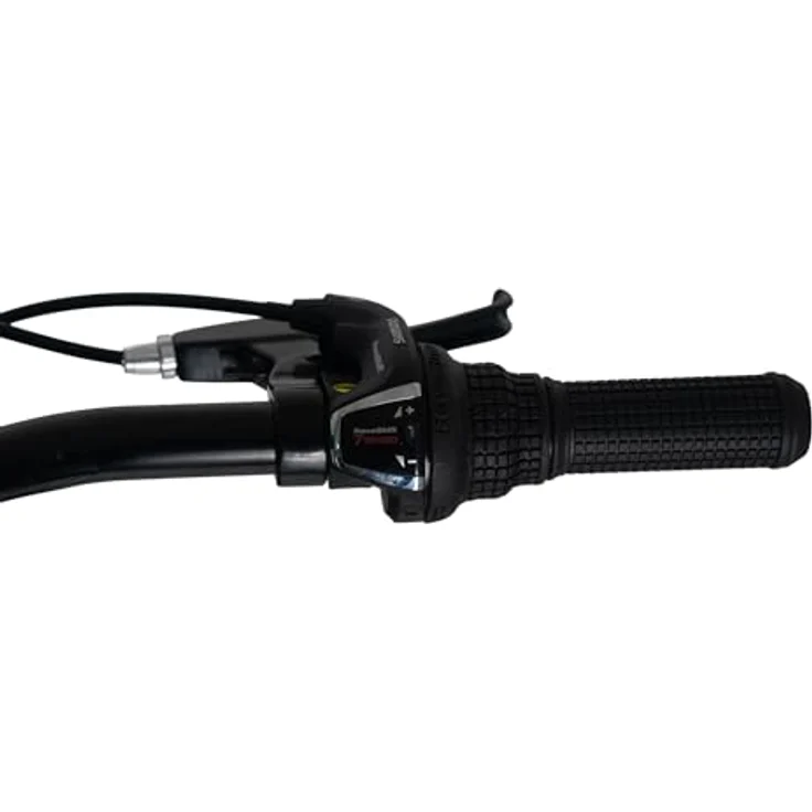 WYLD Mountainbike Fully 26'' Topspin, 21 Gänge, schwarz mit blauen Akzenten, vollgefedert, mechanische Scheibenbremsen, SHIMANO Drehschaltgriffe – Bild 5