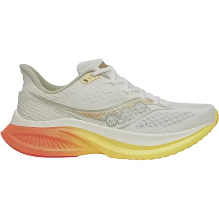 Saucony ENDORPHIN SPEED 5 Herren Laufschuhe, Wettkampfschuh für Normalpronierer, PWRRUN-Zwischensohle, IVORY/FIRE, Größe 43 – Bild 2