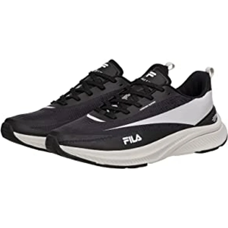 FILA Laufschuh Beryllium, atmungsaktives 3D-Mesh-Obermaterial, gepolsterter Einstieg, CMEVA Zwischensohle für Dämpfung, Schwarz – Bild 9