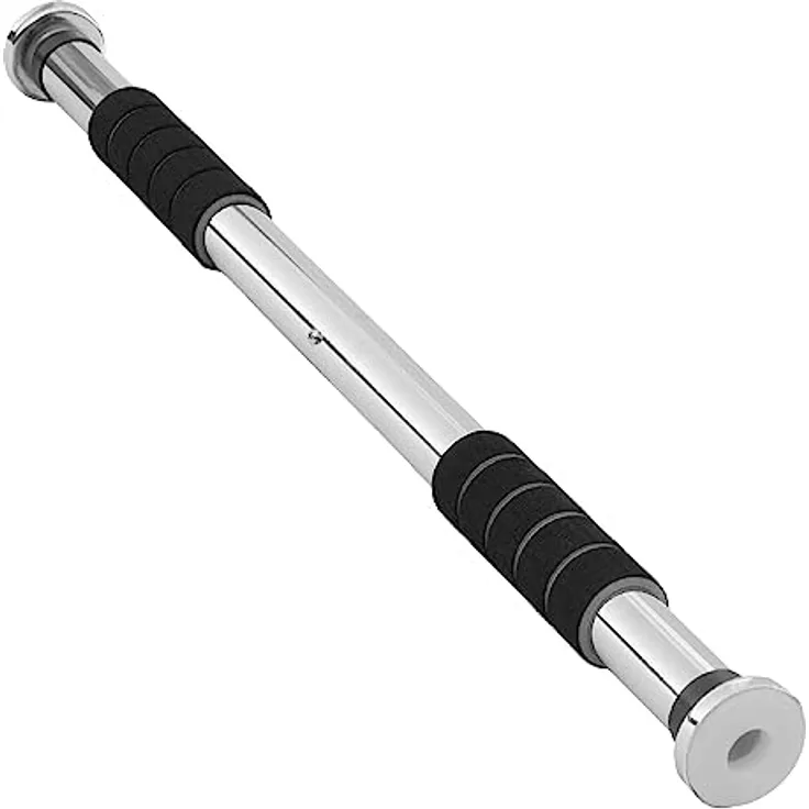 Ultrasport 2-Wege-Klimmzugstange, individuell einstellbar für Länge 66,5-93 cm, Klimmzugstange aus stabilem Stahl, belastbar bis 100 kg, Türreck für effektives Training der Oberkörpermuskulatur