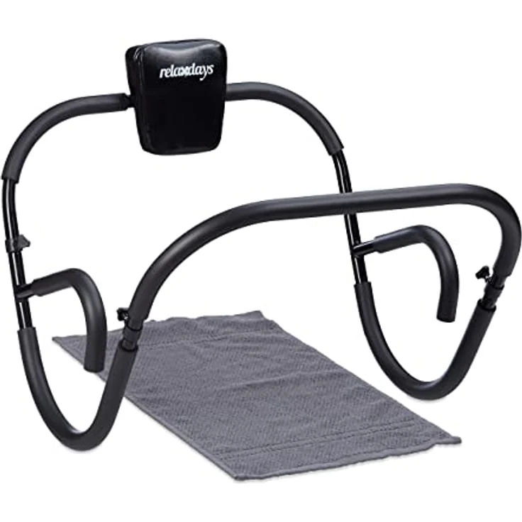 Relaxdays Bauchtrainer AB Roller, faltbar, Sixpack Fitness Trainer in schwarz – Bild 1
