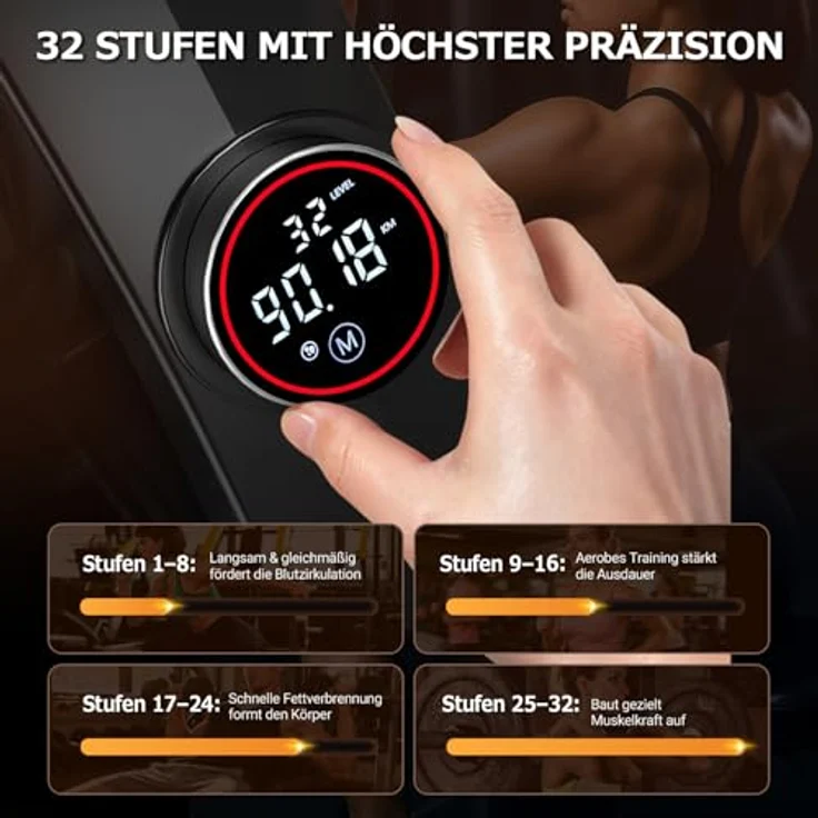 DMASUN Rudergerät 2026, Heimfitness mit 32-stufigem elektr. Magnetwiderstand, verbessertem LCD-Display, APP-Verbindung, leises Training bis 160 kg – Bild 2