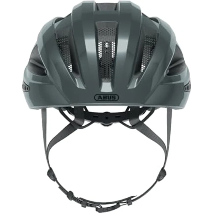 ABUS Rennradhelm Macator - sportiver Fahrradhelm für Einsteiger - auch für Zopfträger/-innen - für Damen und Herren - Grau Glänzend, Größe S – Bild 3