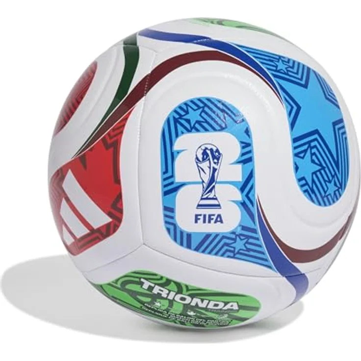 Adidas FIFA World Cup 26 Trionda Trainingsball, 100% recyceltes TPU, Unisex, Weiß, Größe 5 EU
