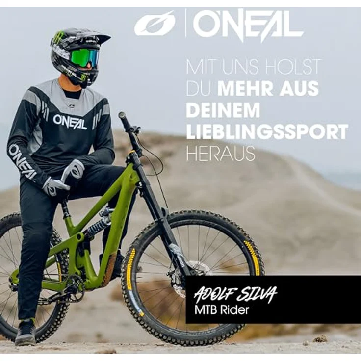 O'NEAL Fullface Helm Transition Flash, Fahrradhelm in Schwarz/Neon Gelb, Größe XL (61/62 cm) mit optimalem Schutz für Offroad-Fahrten – Bild 2