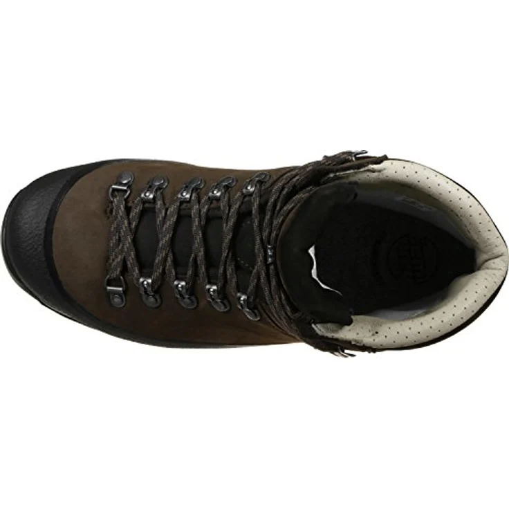 Hanwag Yukon, Herren Wanderschuhe mit Nubuk-Obermaterial, steigeisenfest, Dämpfungssystem, Größe 46.5, Braun – Bild 5