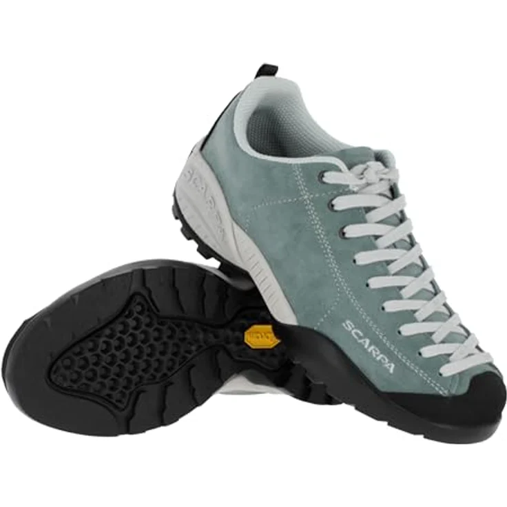 Scarpa MOJITO, Flache Wanderschuhe aus wasserabweisendem Wildleder, Blau, 360 g, Vibram®-Außensohle mit hervorragendem Grip – Bild 2