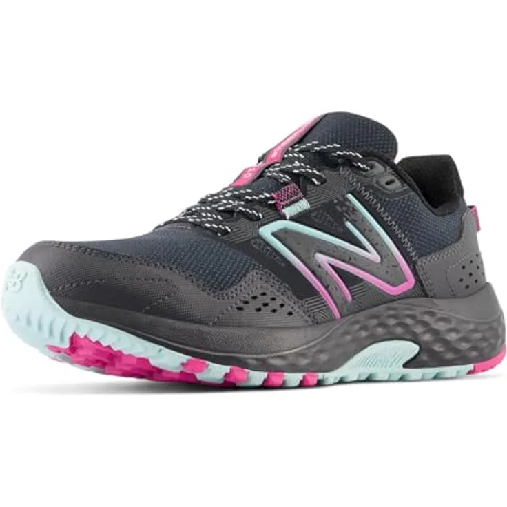 New Balance WT410 Dames Laufschuhe, AT Tread-Aussensohle für Traktion, BIO Foam Zwischensohle, Größe 37, Schwarz