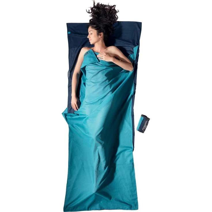 Cocoon TravelSheet, Schlafsack aus ägyptischer Baumwolle, 220 cm, leicht und kompakt, +3,9°C Wärmeleistung