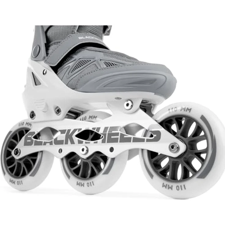 BLACKWHEELS Dynamic Inline Skates, Dreirädrige Speed-Skates mit 110 mm Rollen, Aluminium-Schiene und ABEC-7 Kugellagern für dynamische Fahrten – Bild 2