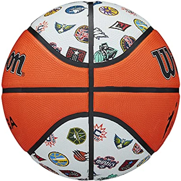 Wilson Basketball WNBA All Team, Outdoor, Gummi, Größe 6, Braun/Weiß, mit Grip und Luftrückhaltevermögen – Bild 3