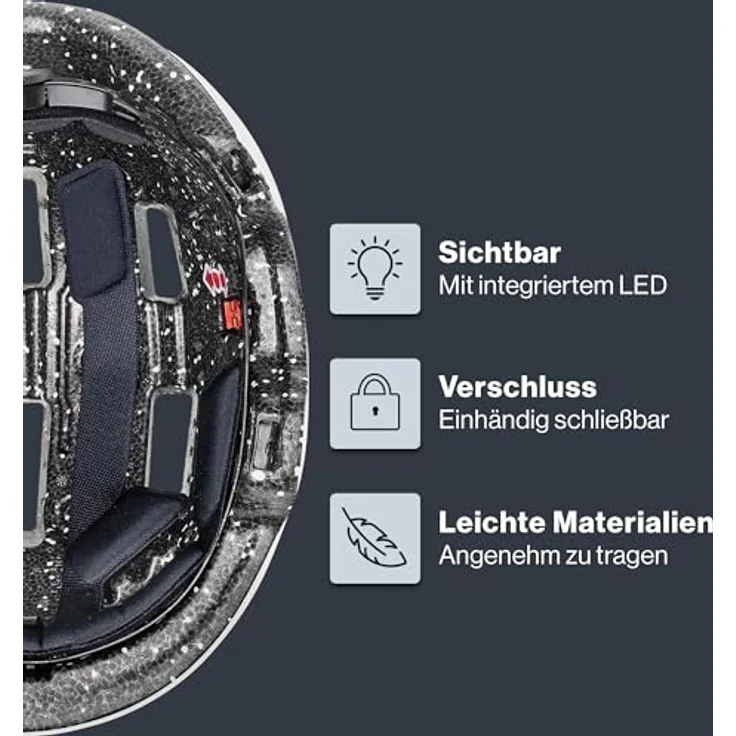 Uvex Sports City 4, Velohelm für E-Bike, 58 - 61 cm, matte weiße Farbgebung "white skyfall matt", mit 10 Belüftungsöffnungen und Reflektoren – Bild 3