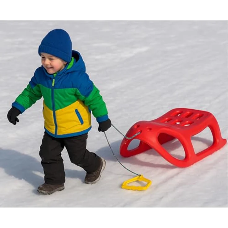 Prosperplast Kinderschlitten Little Seal Rodelschlitten Rennschlitten Schlitten rot – Bild 4