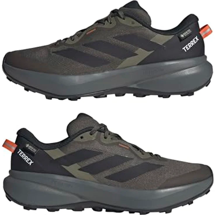 Adidas Terrex Tracefinder Plus GTX, Herren Halbschuhe für Trailrunning mit GORE-TEX® Invisible Fit, grün – Bild 6