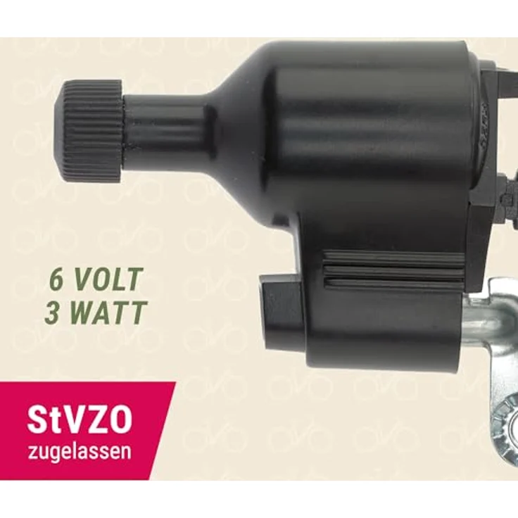 Prophete Dynamo 6 V / 3 W, Fahrradbeleuchtung mit Linksmontage und Überspannungsschutz – Bild 2