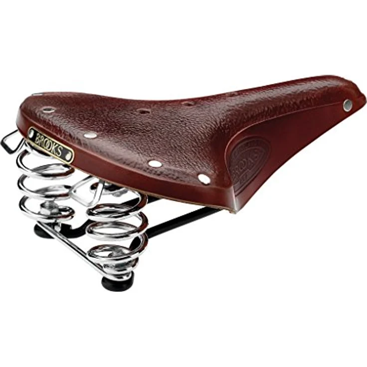 Brooks England B66, Velosattel mit Vollleder-Decke und verchromten Spiralfedern für City- und Touringräder – Bild 1