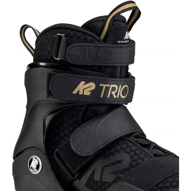 K2 Skates TRIO 110 Inline Skates Unisex, schockabsorbierendes Fußbett, schwarz-gold, Größe EU: 47 – Bild 4