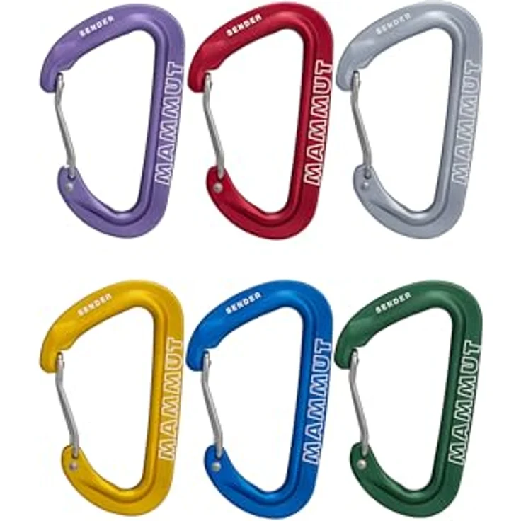 Mammut Sender Wire Rackpack, Karabiner mit multicolor Drahtgitter und hervorragendem Gewicht-Bruch-Lastverhältnis – Bild 1