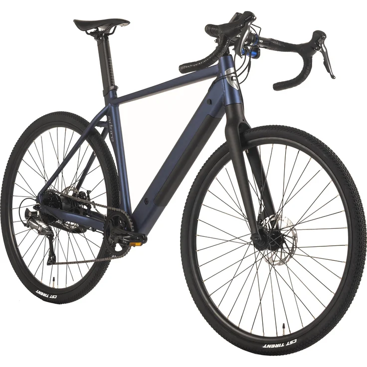 Adore GTR-770, E-Gravelbike mit VINKA Heckmotor, 8-Gang-Kettenschaltung, Aluminiumrahmen, dunkel metallic blau