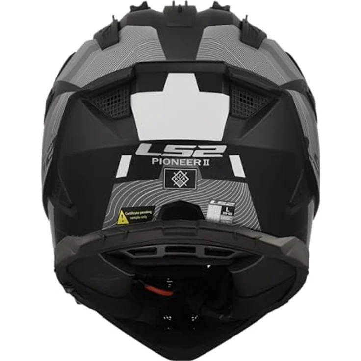 LS2 Enduro-Helm MX702 Pioneer II Hill, KPA Helm mit Notfall-Auslösesystem, verstellbarem Schirm, weiß matt – Bild 4