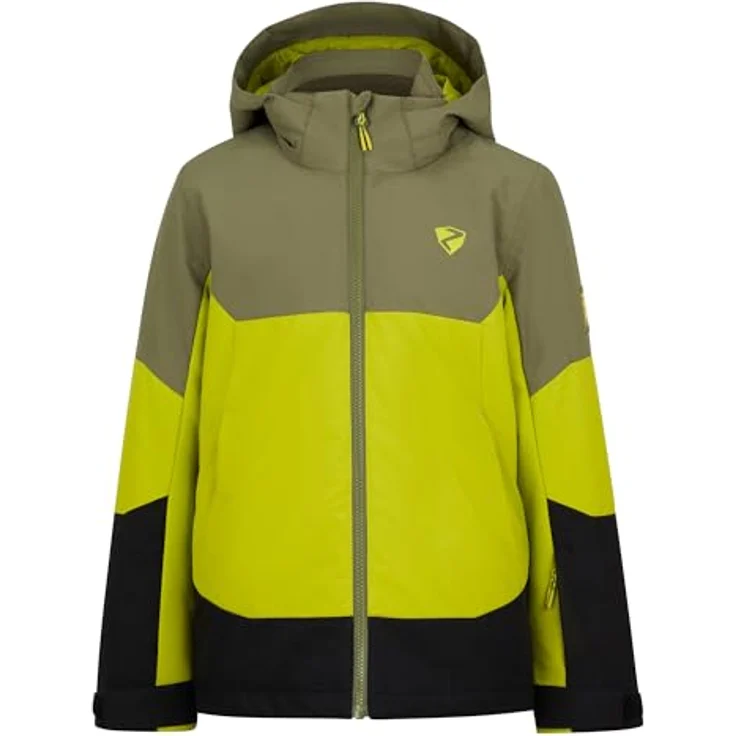 Ziener AGIMO-Z Jungen Skijacke, wattiert, atmungsaktiv, wasser- und winddicht, electric grass, Größe 128 – Bild 1