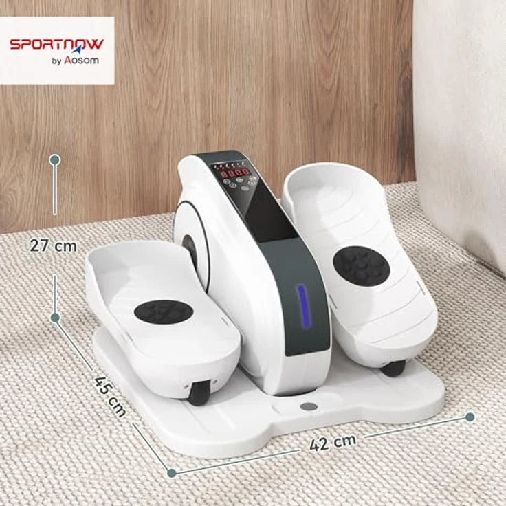 SPORTNOW Mini-Ellipsentrainer Untertisch Mini Crosstrainer für zuhause mit 10-stufiger Geschwindigkeit, LCD-Monitor, Fernbedienung - Schwarz – Bild 5
