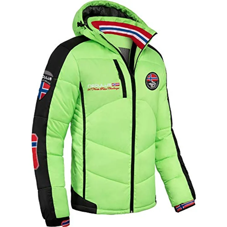 Nebulus Skijacke FORCE, Funktionsjacke mit Wärmespeicherung und Wasserabweisung, schwarz-lime, M – Bild 4