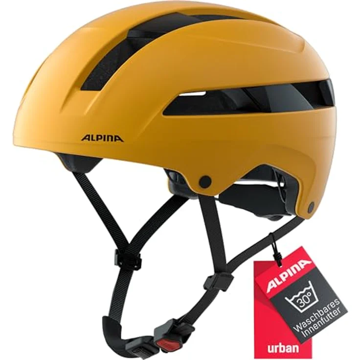 ALPINA SPORTS SOHO Velohelm, (55 - 59 cm) mit Hi-EPS Stossabsorption, reflektierendem Logo und 9 Lüftungsöffnungen, urbanes Design, Made in Germany – Bild 1