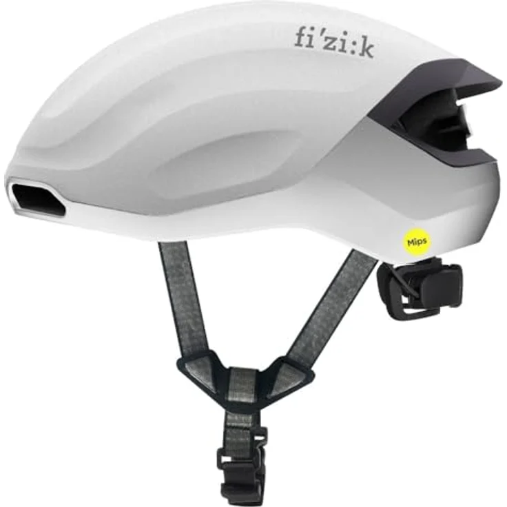 Fizik Kudo Aero Vento Helm, aerodynamischer Fahrradhelm mit MIPS Air Node, weiß, Größe M – Bild 2