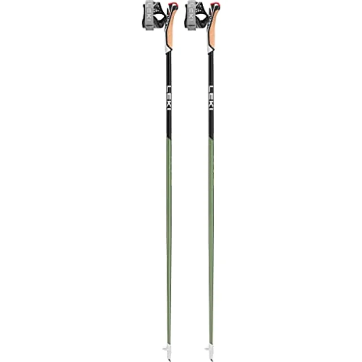 LEKI Flash Carbon Skistöcke, Green metallic-Black, 115 CM, leicht und stabil – Bild 1