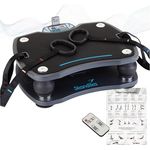 Skandika Vibrationsplatte 500, 3D Vibration mit rutschsicherer Fläche, 4 Programme + 20 Stufen, Inkl. Trainingsbänder, Fernbedienung & Poster für Fitness von Zuhause