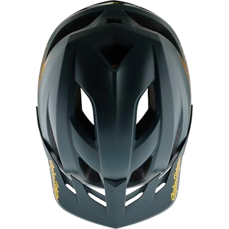 Troy Lee Designs Flowline MIPS Helm, Point, grau/gold, XL/XXL | 60-63cm – Bild 5