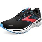 BROOKS Adrenaline GTS 22, Laufschuh mit 100 % DNA LOFT-Dämpfung und GuideRails®-Stützsystem, Schwarz/Blau/Coral 38