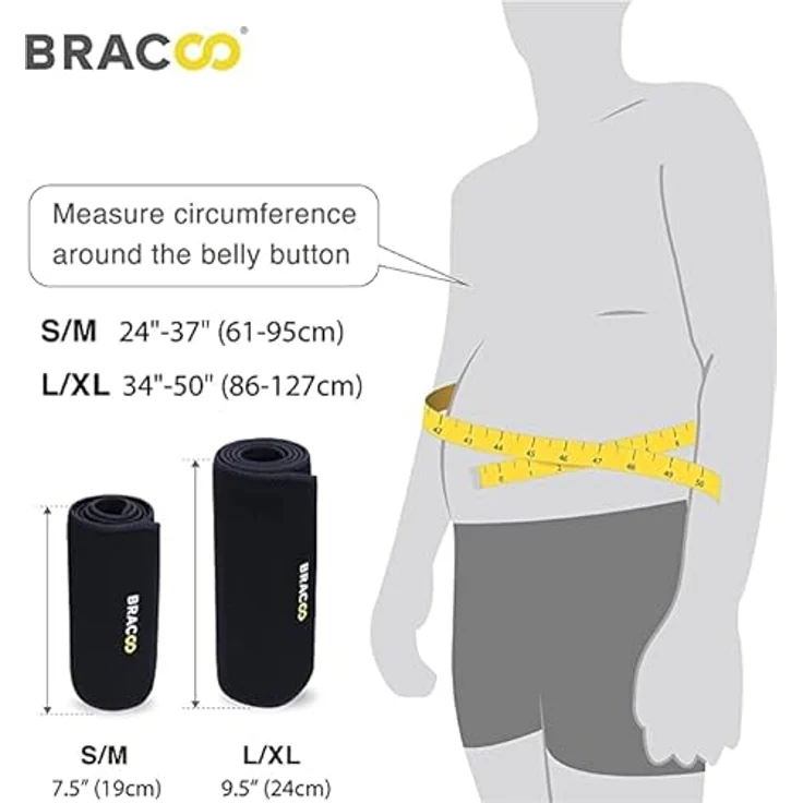 Bracoo SE22 extra-breiter Bauchweggürtel für Damen & Herren | Hot Belt & Schwitzgürtel | Waist Trimmer | Verstellbarer Taillengürtel für Fitness, Sport & Alltag | Schmerzlinderung & Abnehmen (L/XL) – Bild 5
