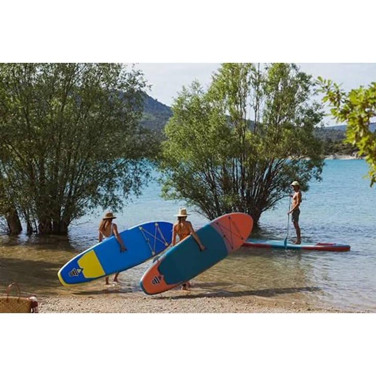 WattSUP F10 SUP Board Stand Up Paddle Surf-Board Paddel ISUP 305x81cm, Blau/Yellow – Bild 20