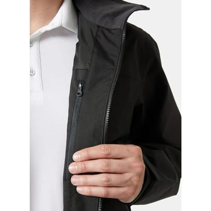 Helly Hansen Crew 2.0 Jacke, wasserabweisende Segeljacke aus strapazierfähigen Materialien, Schwarz S – Bild 8