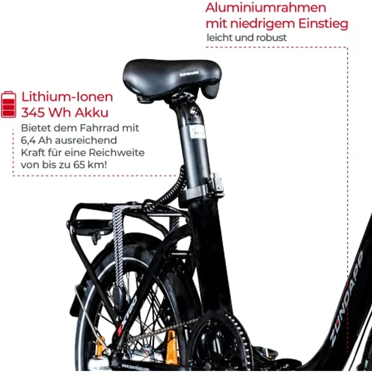 ZNDAPP ZXT20 E Bike 20 Zoll Faltrad Damen Herren Klapprad Ebike  Elektrofahrrad klappbar E-Bike Fahrrad Elektro mit Nabenmotor Pedelec  Unisex Erwachsene (schwarz): Tests, Infos & Preisvergleich