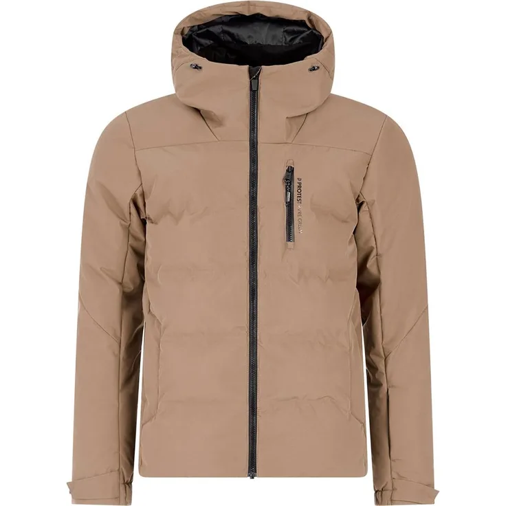 Protest Superior Skijacke, funktionale und wasserdichte Jacke mit Kunstfaser-Isolierung, beige, XL
