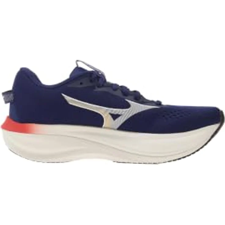 Mizuno Wave Rider 30 Laufschuhe Herren, innovative Dämpfungstechnologie, AIRmesh-Obermaterial, X10-Sohle, grau-blau – Bild 3