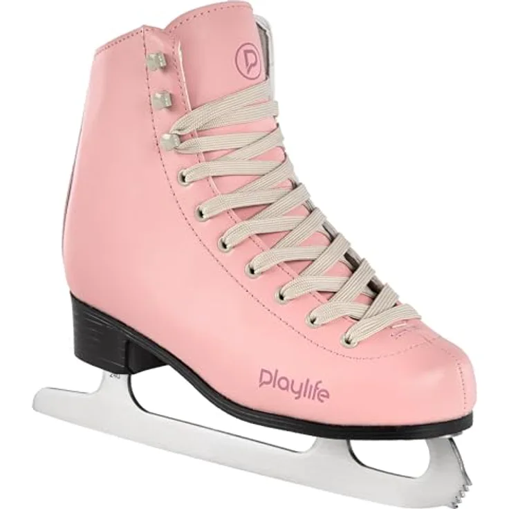 Playlife Schlittschuhe Charming Rose, Eislaufschuhe für Damen mit robustem Vinyl-Hartboot,  Gr. 35-42, ideal für Anfängerinnen und Freizeiteislauf