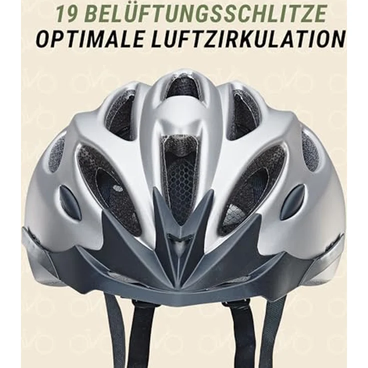 Prophete Kinderfahrradhelm, Inmold Technologie, Reflektionstreifen, 19 Belüftungsöffnungen, schwarz – Bild 5