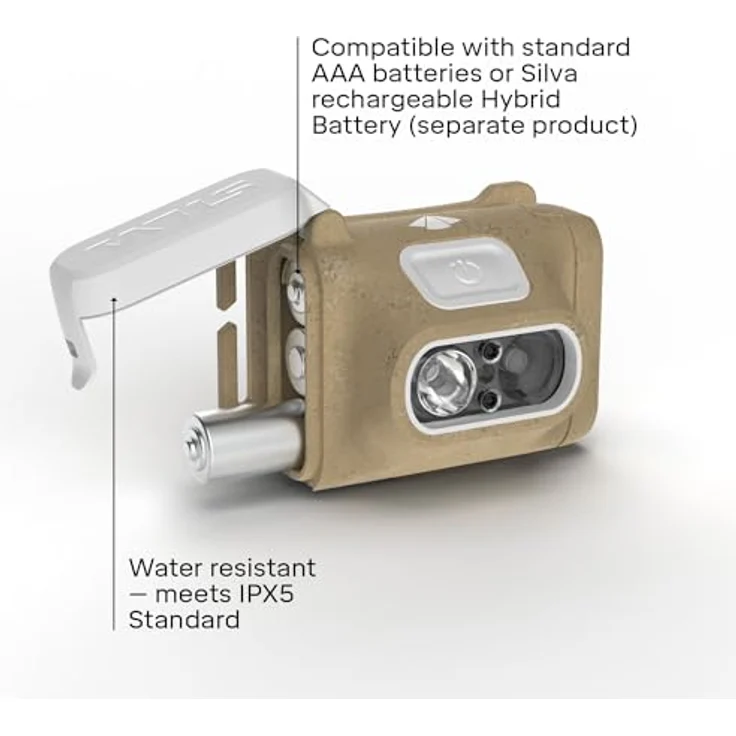 Silva Terra Scout X Stirnlampe, 300 Lumen, 2 Helligkeitsstufen, Weißes & Rotes LED-Licht, Wasserfest, für Outdoor und Sport – Bild 4