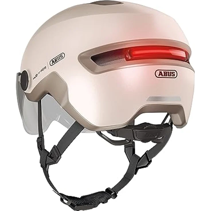 Abus HUD-Y ACE, Velohelm mit integriertem Glas-Visier und USB-Heck-LED, 54 - 58 cm – Bild 4