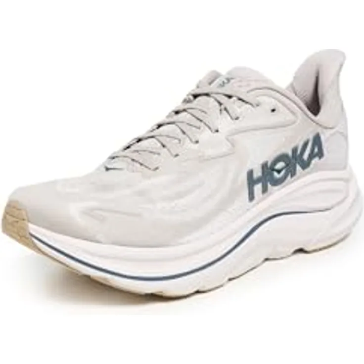Hoka One One M Clifton 10, Neutrale Laufschuhe mit atmungsaktivem Mesh-Obermaterial, 8 mm Sprengung, Farbe Putty/Grout