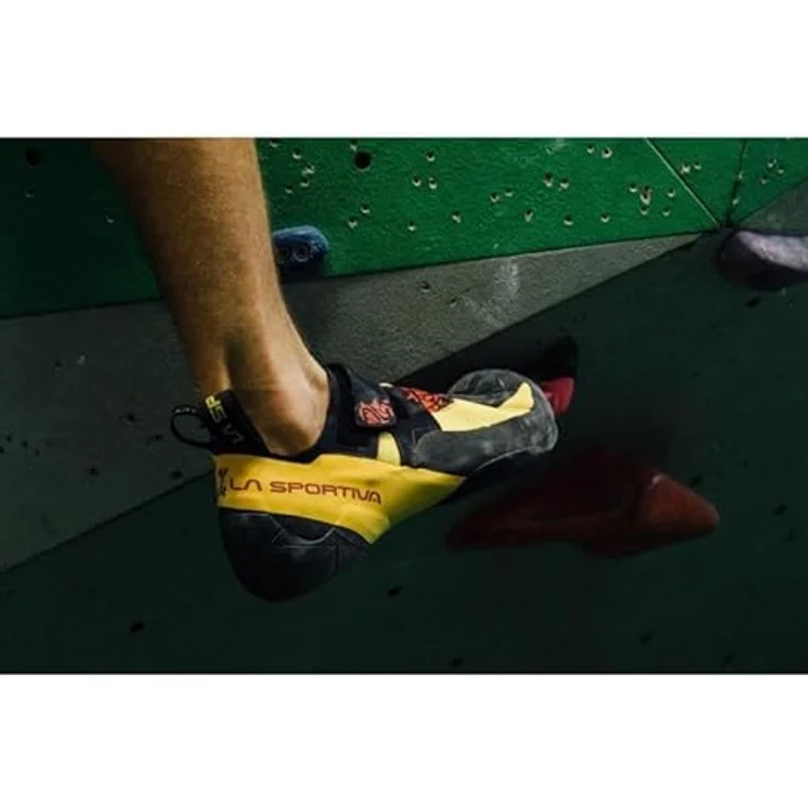 LA SPORTIVA Skwama, Sensibler flexibler Kletterschuh für Unisex, Größe EU 40.5, Farbe Gelb-Schwarz – Bild 2