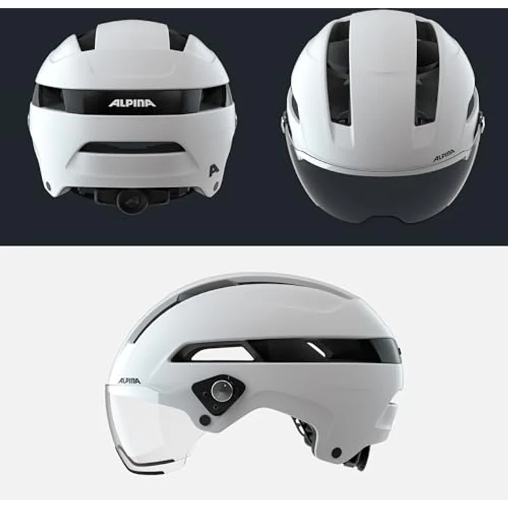 ALPINA SPORTS Soho, Velohelm für Urbanes Umfeld, 51 - 56 cm, Reflektierendes Logo, Hi-EPS Stoßabsorption, Made in Germany – Bild 4