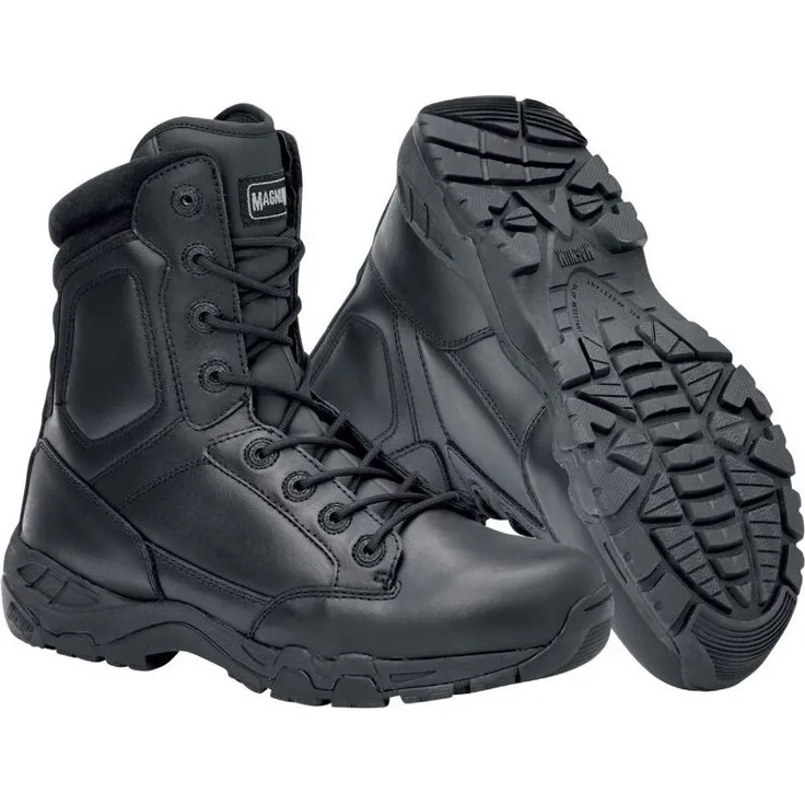 Magnum Viper Pro 8" Leather WP EN, Wanderschuhe für Herren mit wasserdichter Membran und rutschfester Gummisohle, Schwarz